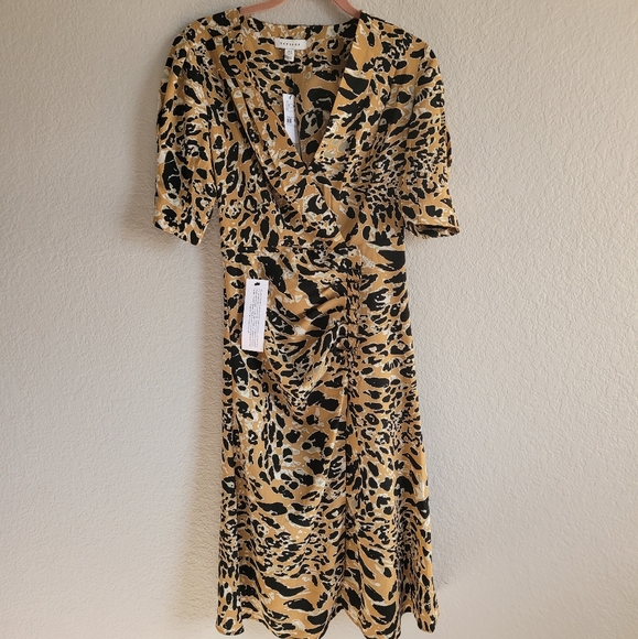 New Topshop Animal Print Dress - Picture 1 of 11